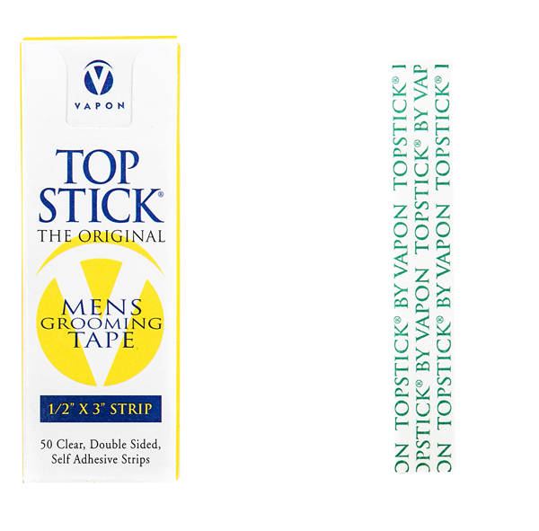 Vapon Topstick - Grooming Tape - 50 Count 1 x 3 Double Sided, Clear