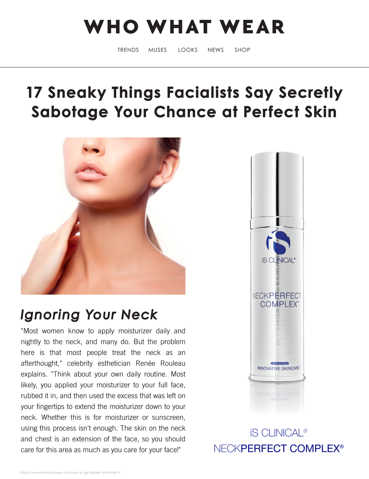 iS Clinical Neckperfect Complex Free Shipping